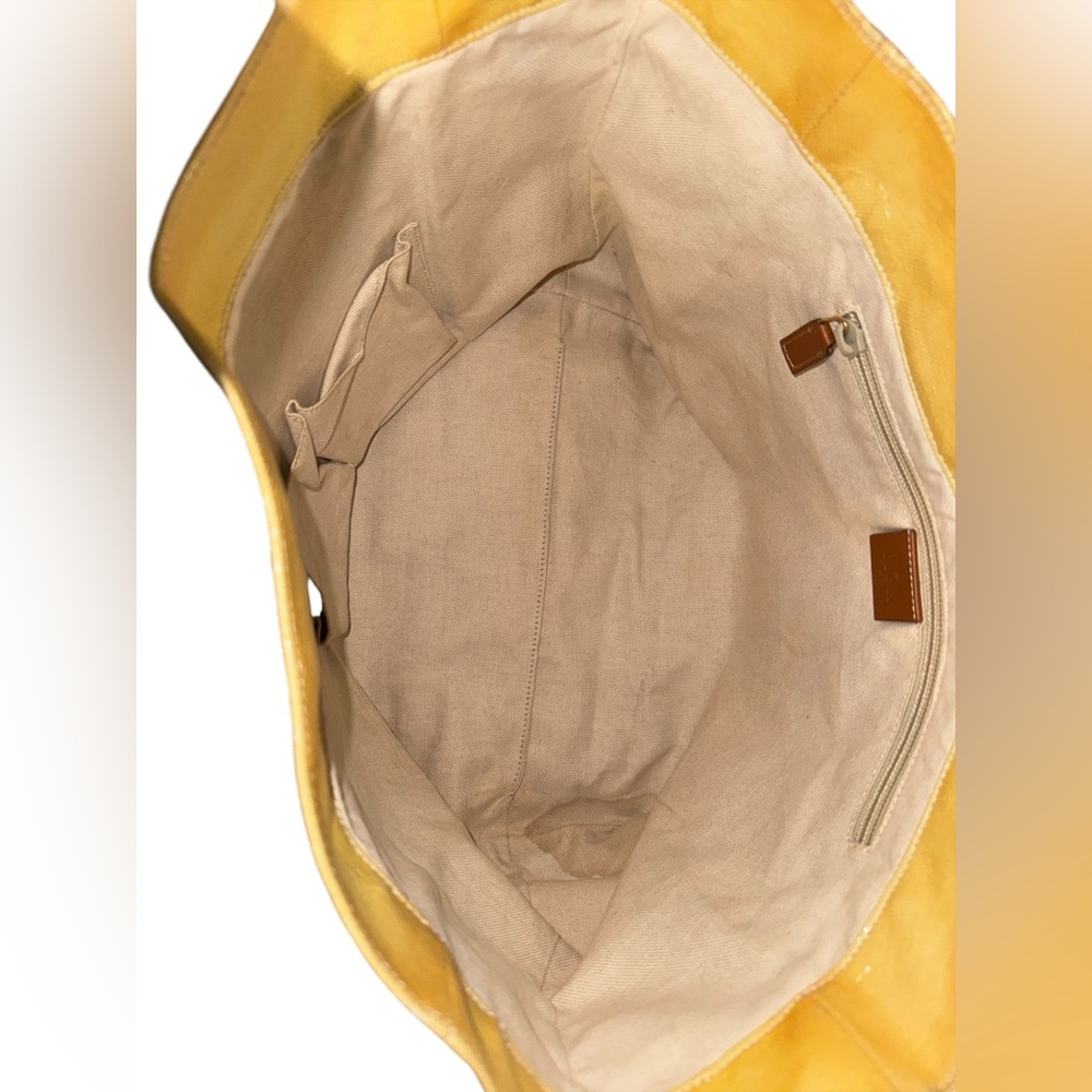 Vintage GUCCI Bag Ladies Tote Bag Shelly Line Coated Canvas Yellow pre- owned - Picture 14 of 14